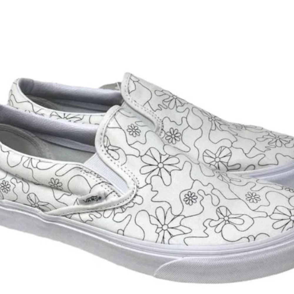 Vans Classic Slip ON Camo Daisy SB Casual White Shoes Men's Size VN0A33TB9HZ - Picture 3 of 10